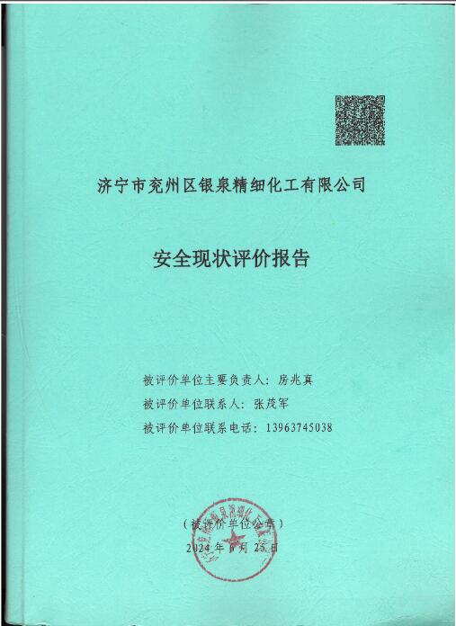 济宁市兖州区银泉精细化工有限公司安全现状评价报告98