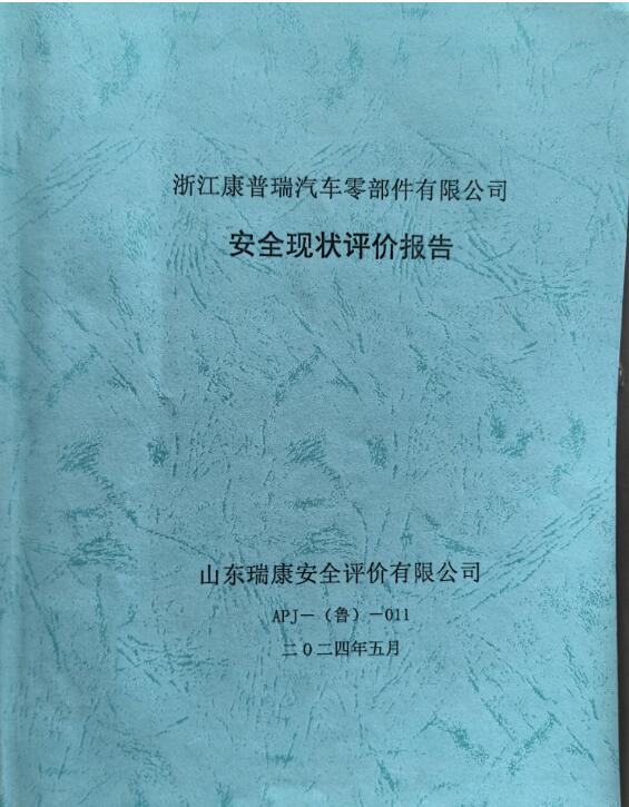 浙江康普瑞汽车零部件有限公司安全现状评价35