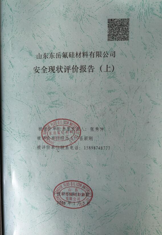 山东东岳氟硅材料有限公司安全现状评价报告86
