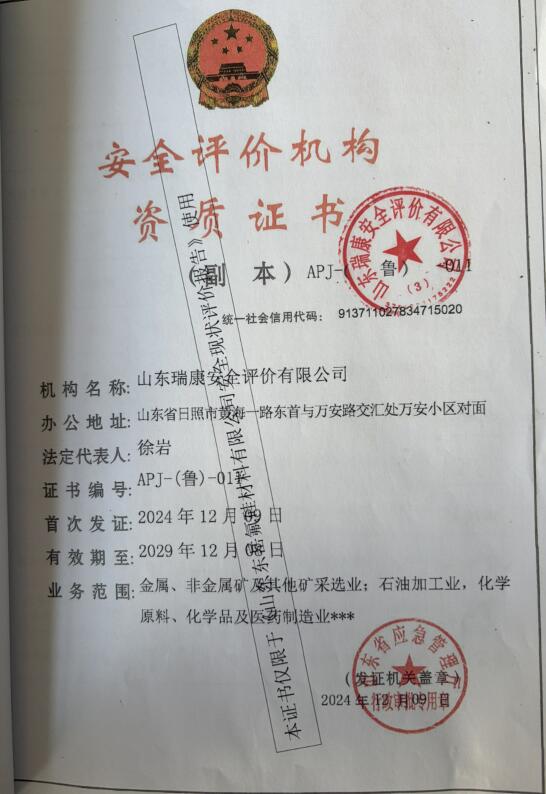 山东东岳氟硅材料有限公司安全现状评价报告86